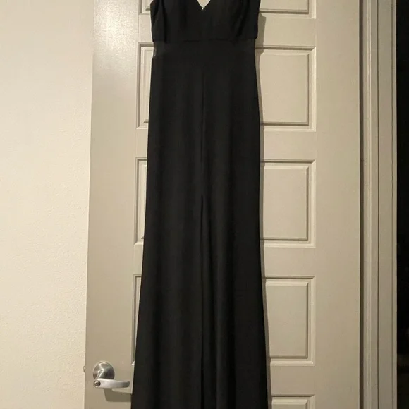 Xscape Black Illusion-Inset Mermaid Gown - Picture 4 of 10